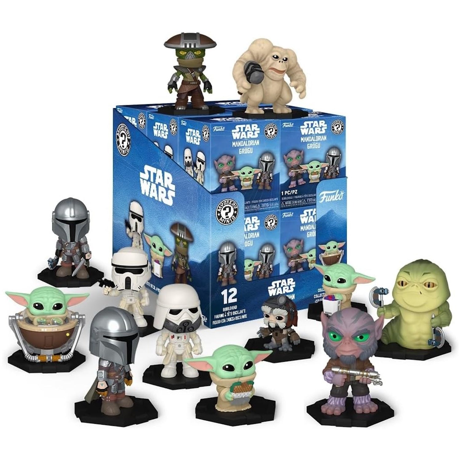 Funko Pop! Mystery Minis: Star Wars the Mandalorian and Grogu Bobblehead Blind Box Toys & Games Funko