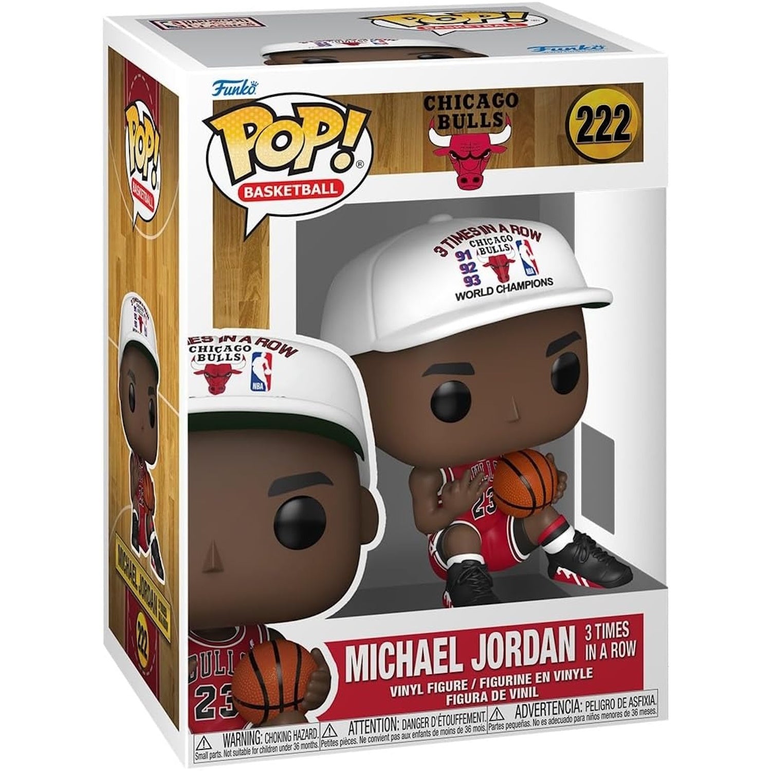 Funko Pop! NBA: Bulls - Michael Jordan - 3X in a Row Vinyl Figure #222 Toys & Games Funko