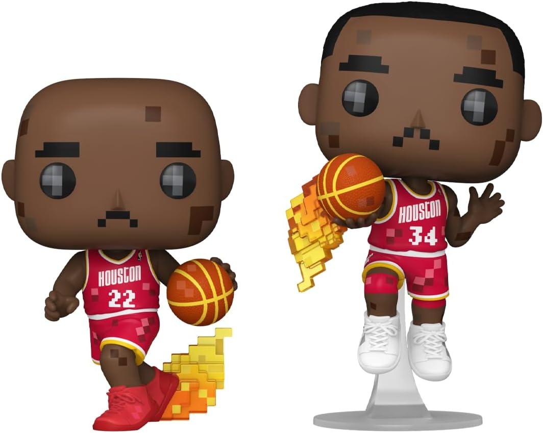 Funko Pop! NBA Jam: Rockets - Clyde Drexler and Hakeem Olajuwon 2 Pack Vinyl Figure Toys & Games Funko