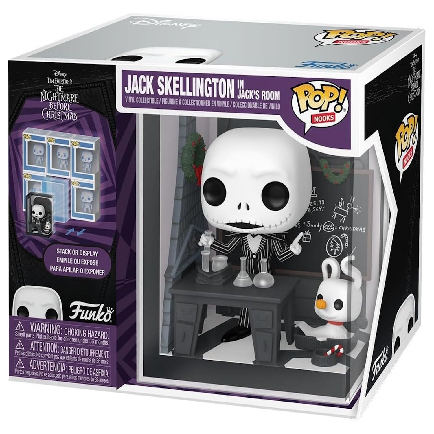 Funko Pop! Nooks: The Nightmare Before Christmas - Jack Skellington in Jack's Room Vinyl Collectible Toys & Games Funko