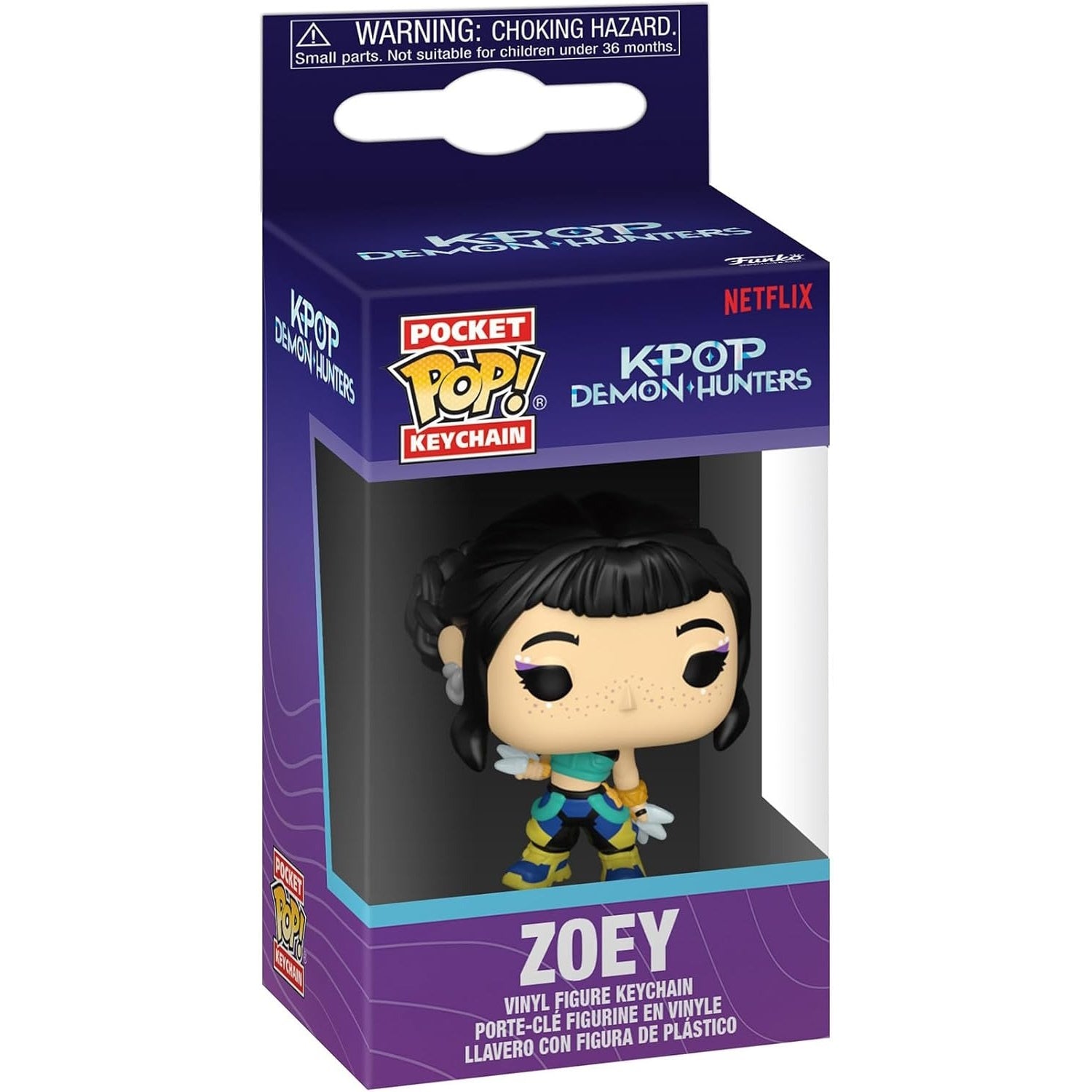 Funko Pop! Pocket Keychain: Kpop Demon Hunters - Zoey Vinyl Figure Keychain Toys & Games Funko