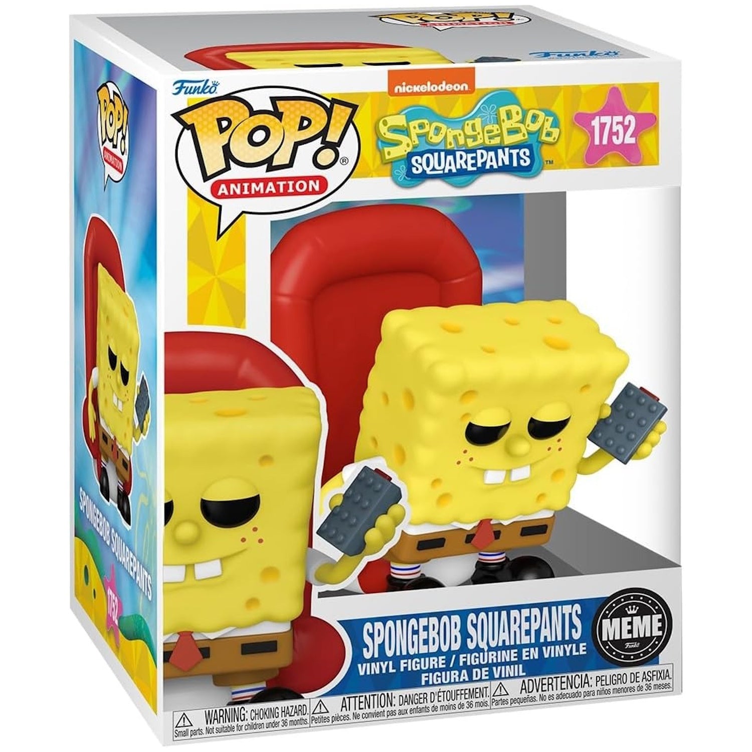 Funko Pop! Premium Animation: Spongebob Squarepants Vinyl Figure #1752 - Ight Imma Head Out Meme Toys & Games Funko
