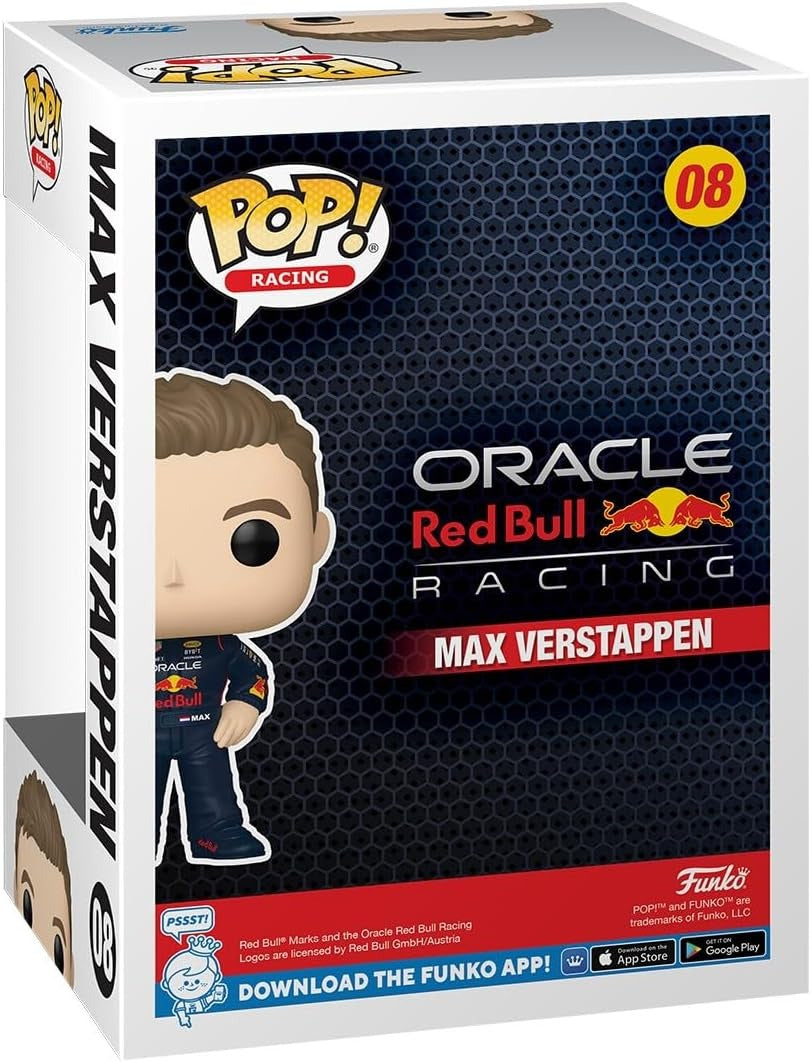Funko Pop! Racing: Formula One Max Verstappen With Helmet Oracle Redbull Vinyl Figure #08 Toys & Games Funko