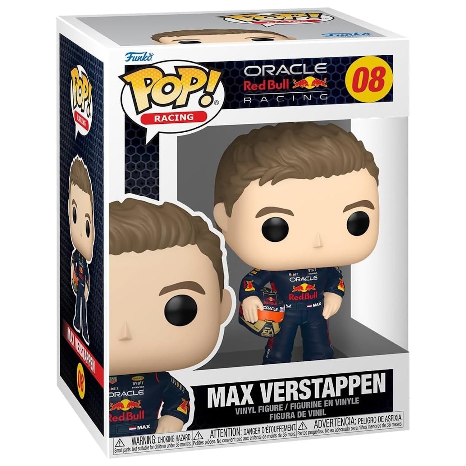 Funko Pop! Racing: Formula One Max Verstappen With Helmet Oracle Redbull Vinyl Figure #08 Toys & Games Funko