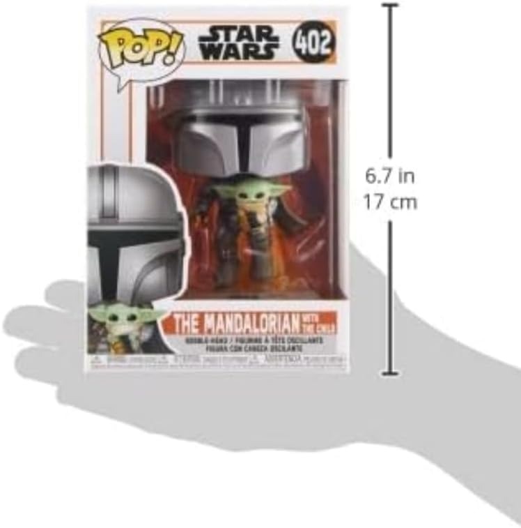 Funko Pop! Star Wars The Mandalorian Flying with Jet Pack #402 - Bobblehead Toys & Games Funko