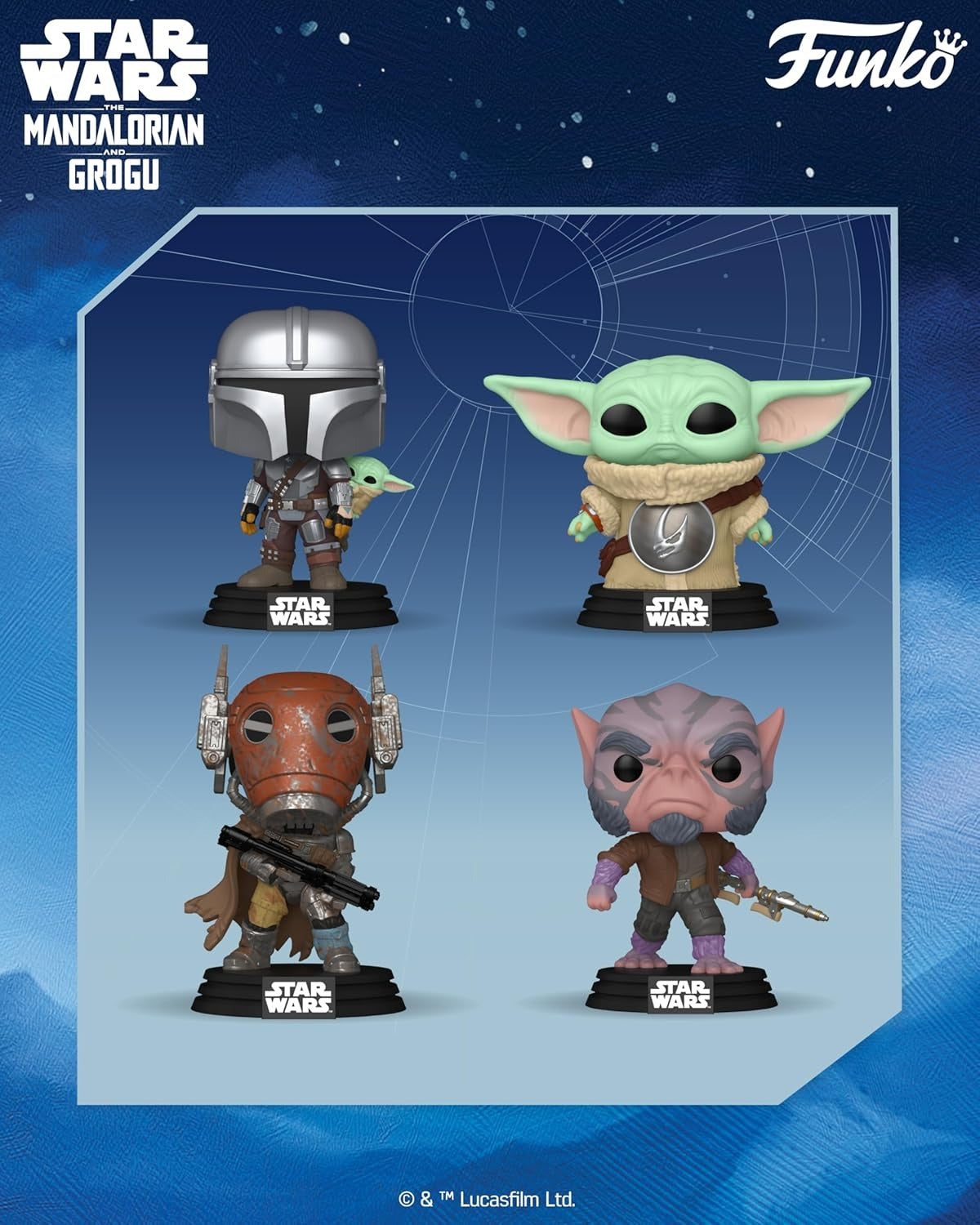 Funko Pop!: Star Wars the Mandalorian & Grogu - Zeb Orrelios with Bo-Rife Bobblehead Vinyl Figure #822 Toys & Games Funko