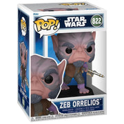 Funko Pop!: Star Wars the Mandalorian & Grogu - Zeb Orrelios with Bo-Rife Bobblehead Vinyl Figure #822 Toys & Games Funko