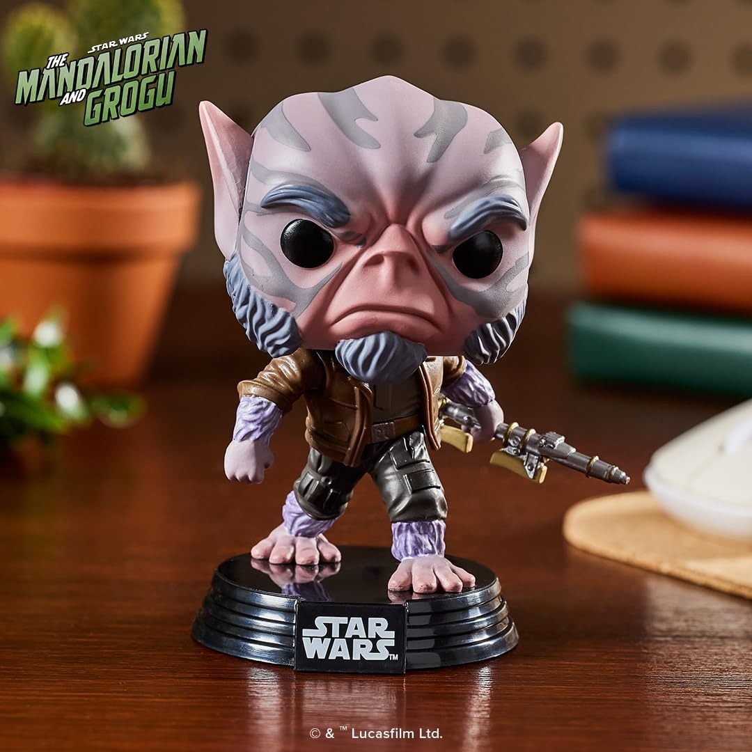 Funko Pop!: Star Wars the Mandalorian & Grogu - Zeb Orrelios with Bo-Rife Bobblehead Vinyl Figure #822 Toys & Games Funko