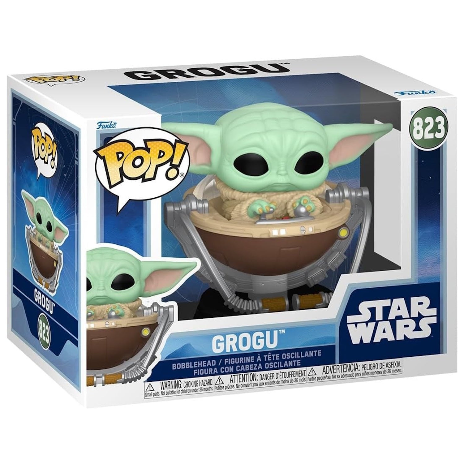 Funko Pop!: Star Wars the Mandalorian and Grogu - Grogu in Pram Bobblehead #823 Toys & Games Funko