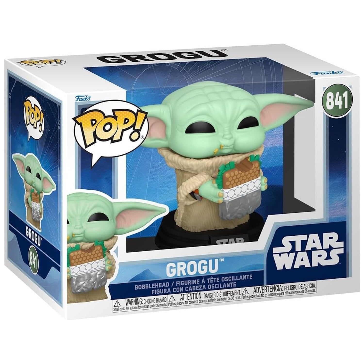 Funko Pop!: Star Wars the Mandalorian and Grogu - Grogu with Sandwich Bobblehead #841 Toys & Games Funko