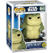 Funko Pop!: Star Wars the Mandalorian and Grogu - Rotta the Hutt Bobblehead Glow in the Dark Vinyl Figure #843 Toys & Games Funko