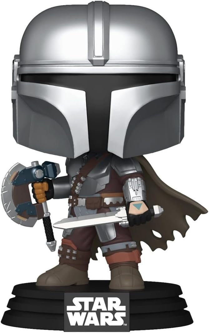 Funko Pop!: Star Wars the Mandalorian and Grogu - The Mandalorian Dual Wield Bobblehead #844 Toys & Games Funko