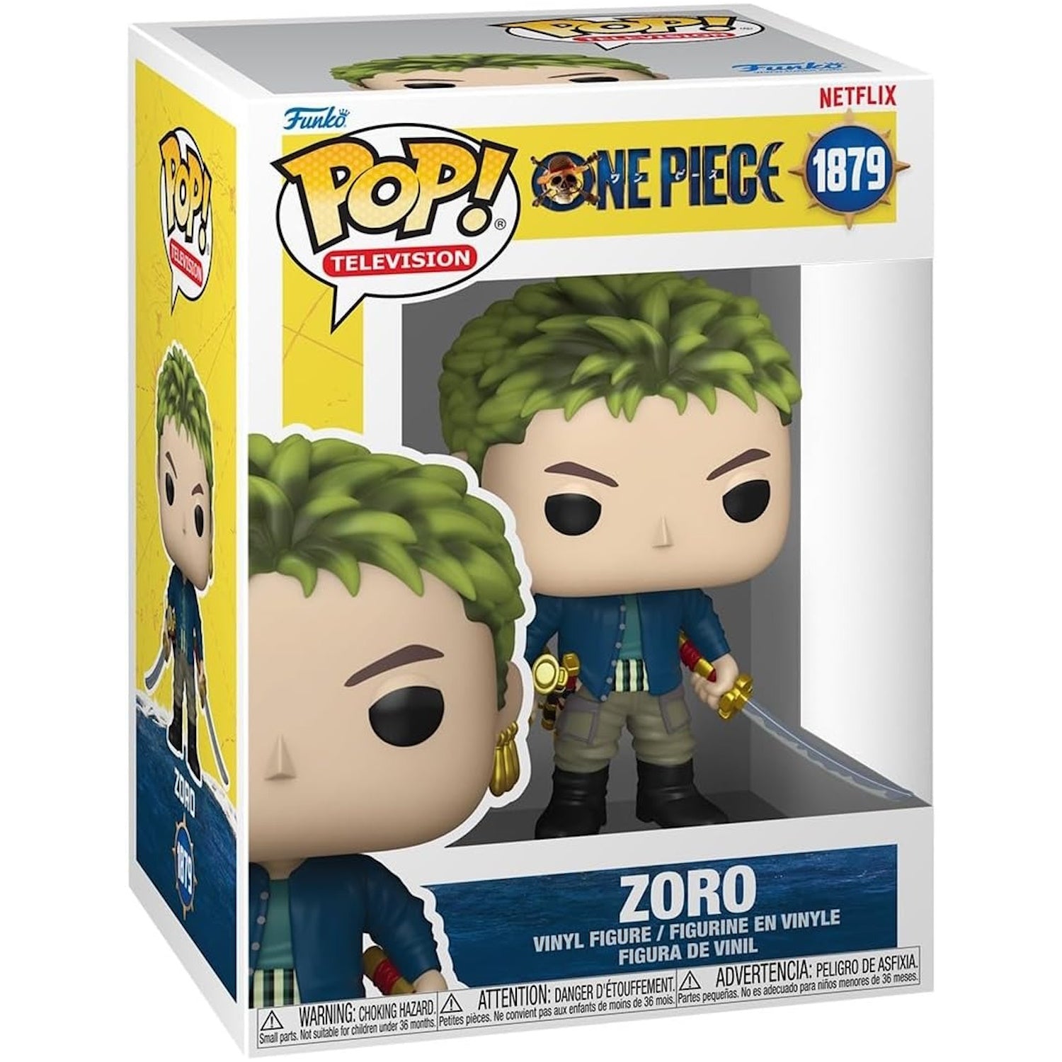 Funko Pop! Television: One Piece - Zoro Vinyl Figure #1879 Toys & Games Funko