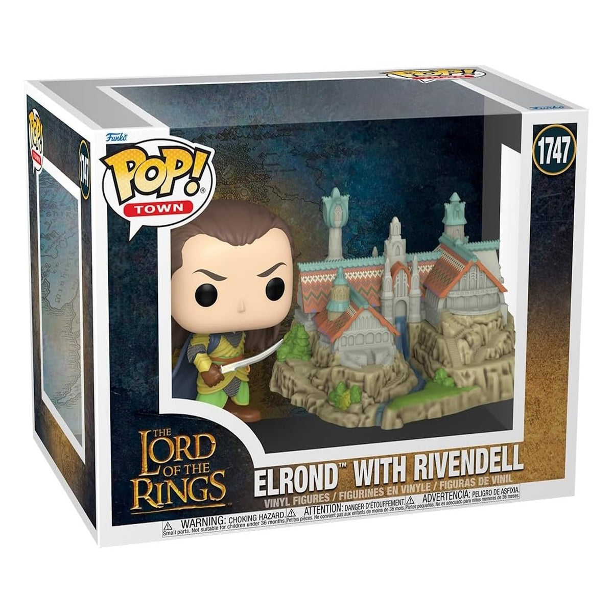 Funko Pop! Town: LotR Elrond with Rivendell #1747 Toys & Games Funko