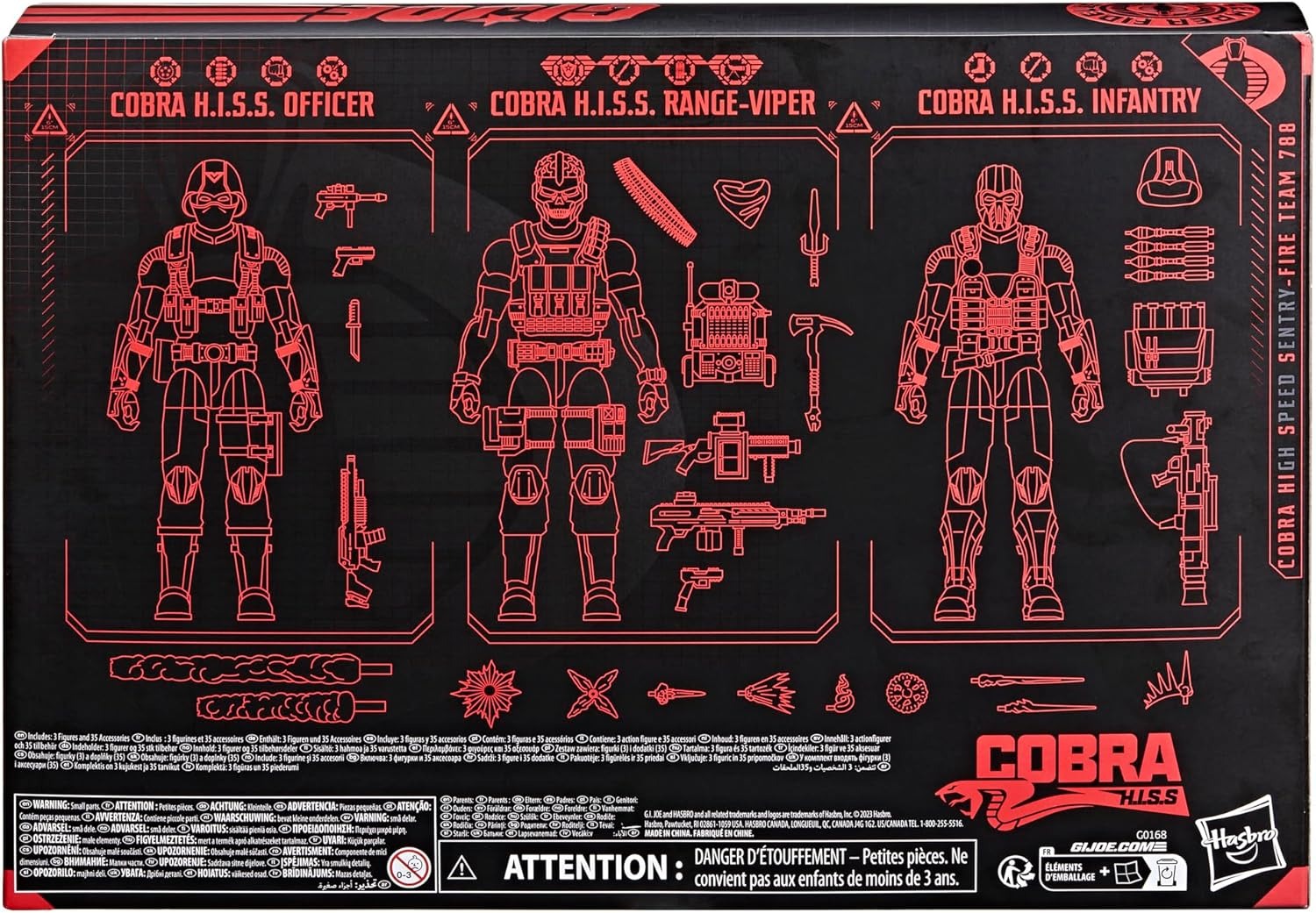 G.I. Joe Classified Series: Cobra H.I.S.S. Fire Team 788 Toys & Games Hasbro
