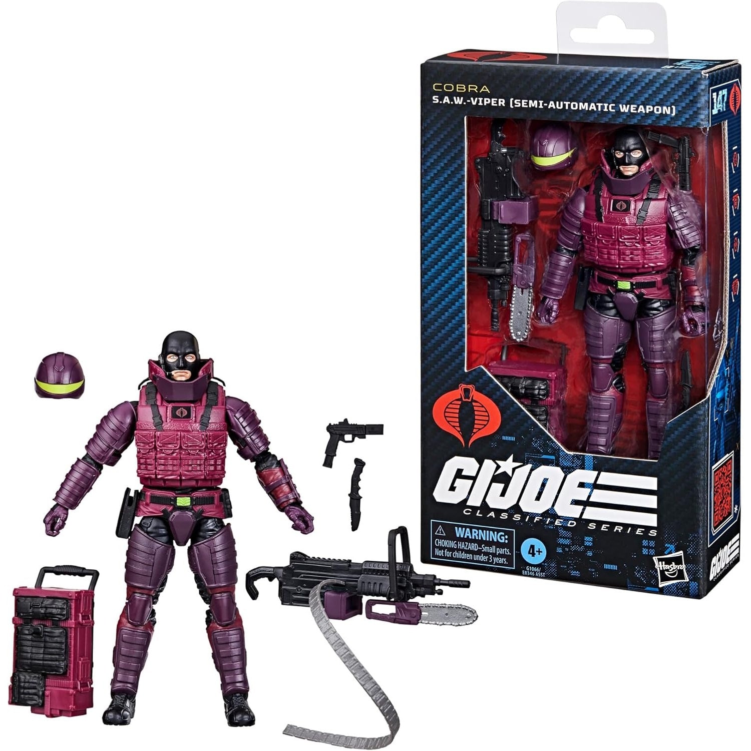 G.I. Joe Classified Series: #147 S.A.W. Viper - Semi-Automatic Weapon Toys & Games Hasbro