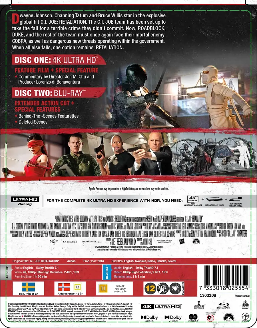 G.I. Joe Retaliation - Steelbook [Blu-Ray] Blu-Ray Steelbook Paramount Pictures   