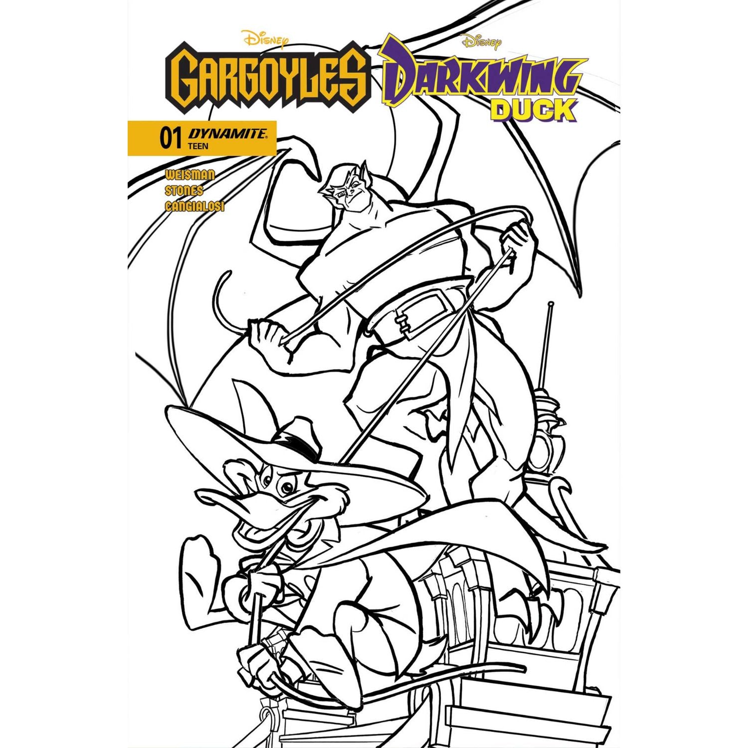 Gargoyles Darkwing Duck: #1 [Tad Stones CVR P - 1:7] 2026 Comics Dynamite Entertainment