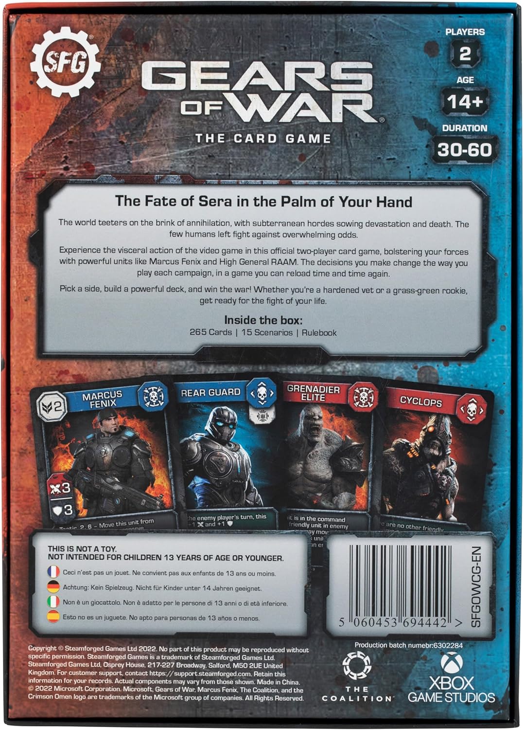 Gears of War - The Card Game [Board Games, 2 Players] Board Game Steamforged Games