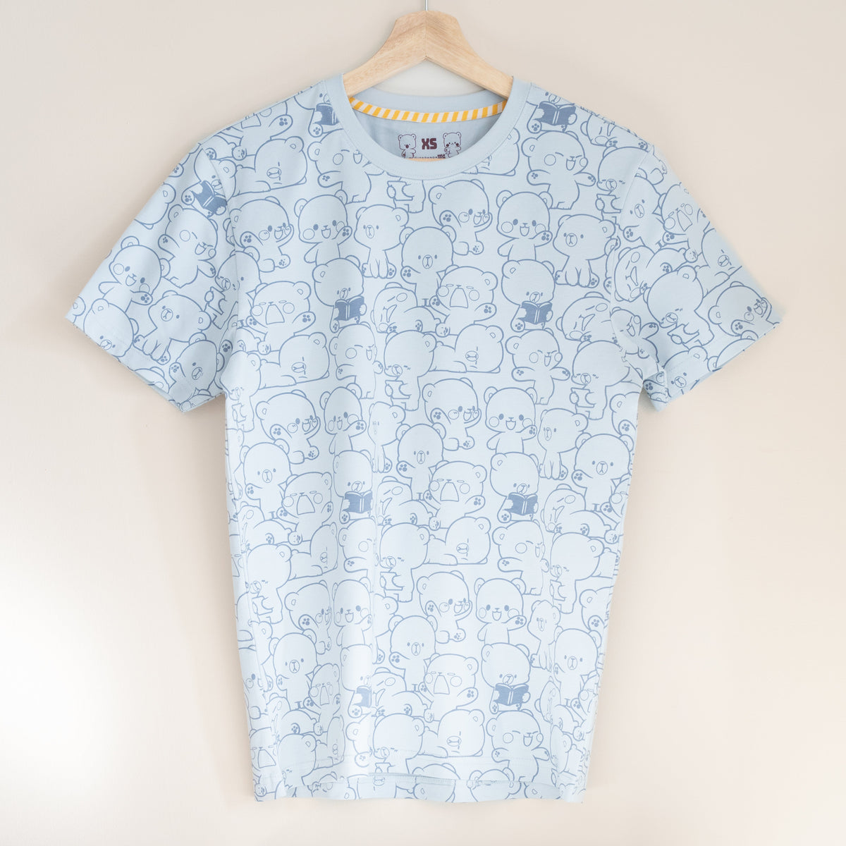 Milk Mocha Bear: Giordano X Milk Mocha Bear: Daily Life Collage (Blue) T-Shirts Milk Mocha Bear