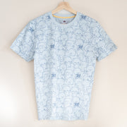 Milk Mocha Bear: Giordano X Milk Mocha Bear: Daily Life Collage (Blue) T-Shirts Milk Mocha Bear