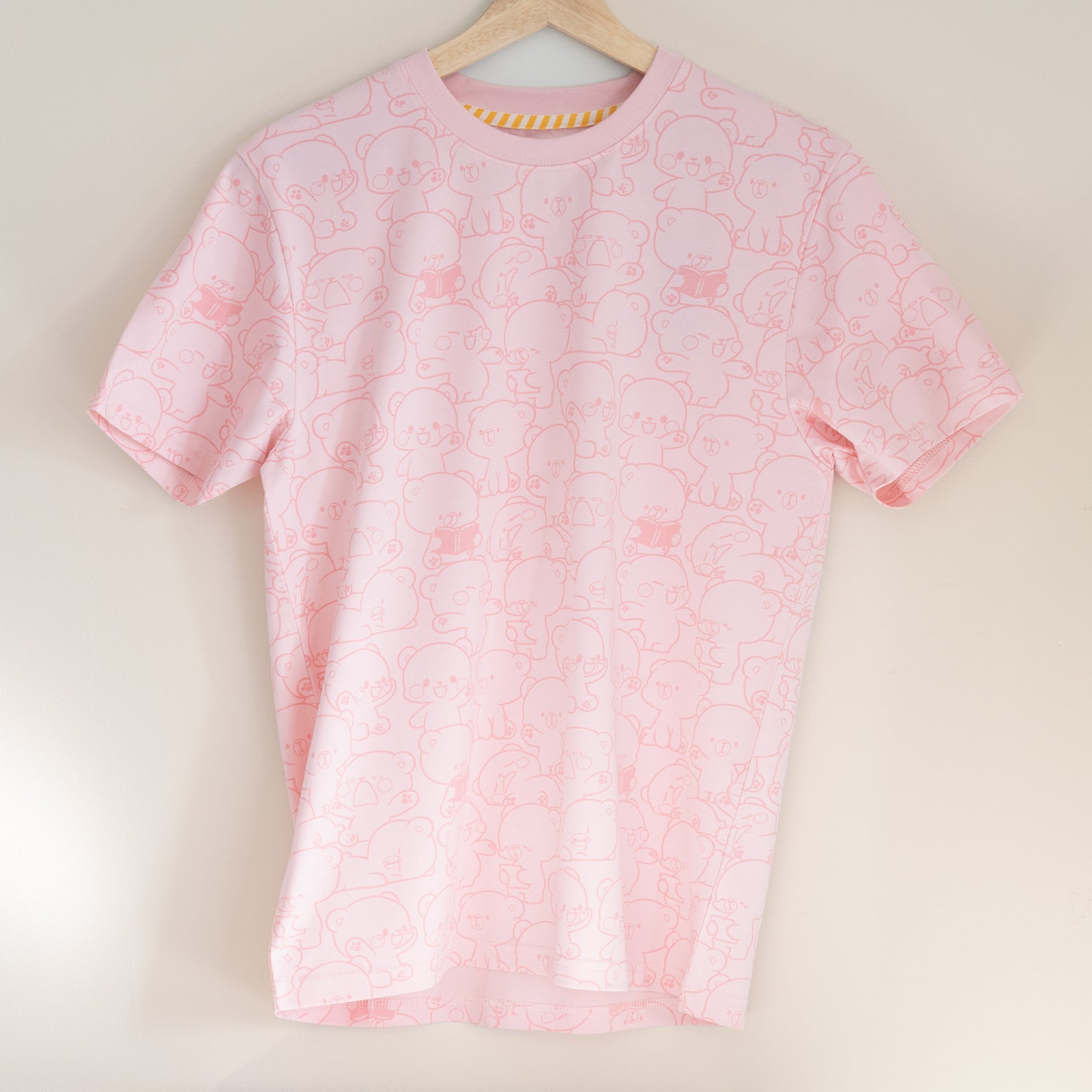 Milk Mocha Bear: Giordano X Milk Mocha Bear: Daily Life Collage (Pink) T-Shirts Milk Mocha Bear