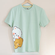 Milk Mocha Bear: Giordano X Milk Mocha Bear: Side Peek-a-Boo T-Shirts Milk Mocha Bear