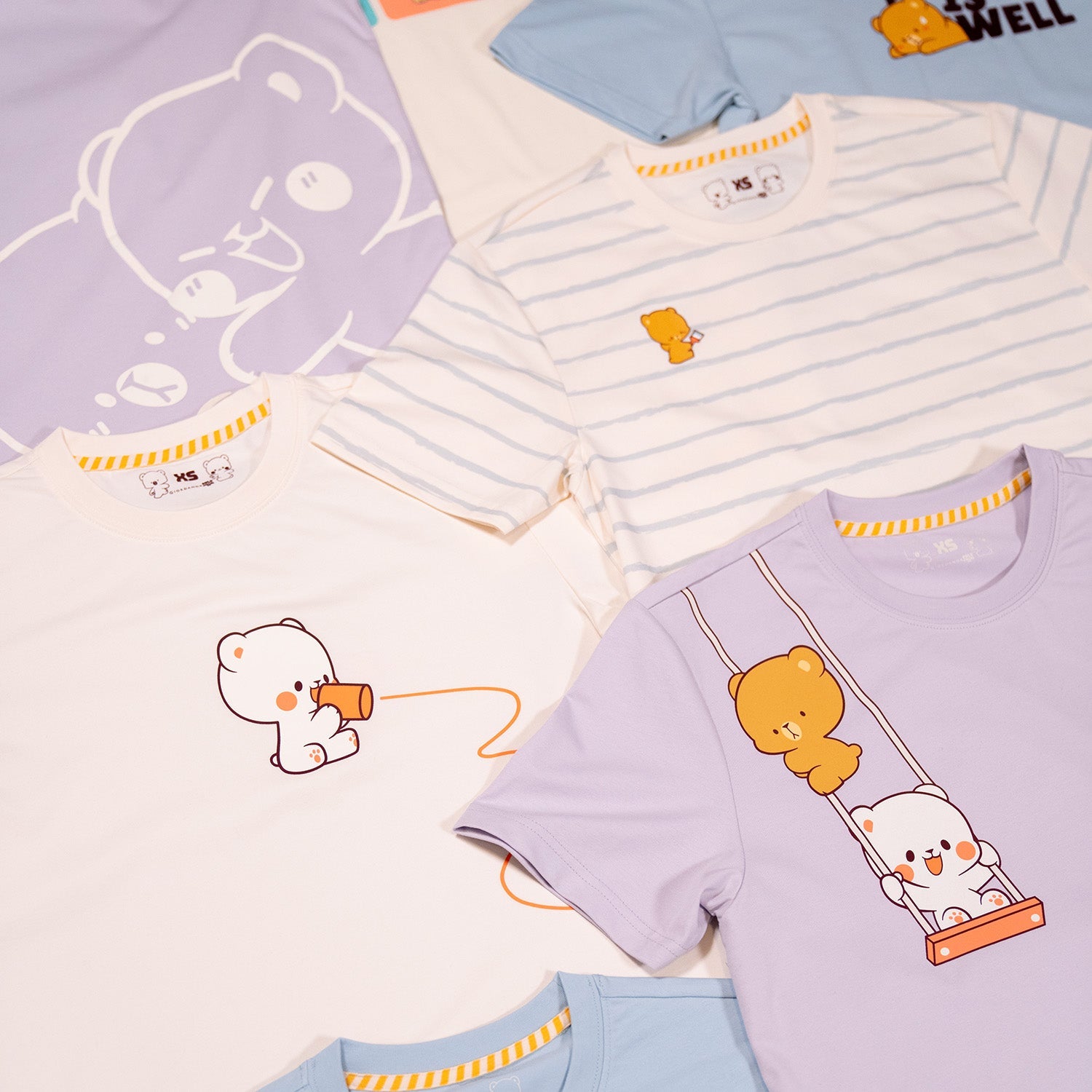 Milk Mocha Bear: Giordano x Milk Mocha Bear: Swing T-Shirts Milk Mocha Bear