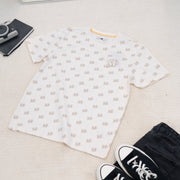 Milk Mocha Bear: Giordano X Milk Mocha Bear: Monogram (Beige) T-Shirts Milk Mocha Bear