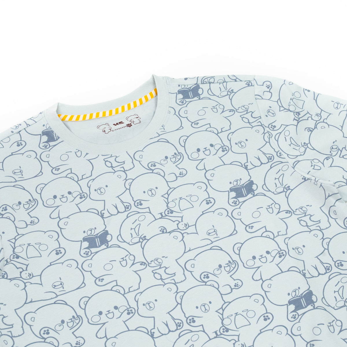 Milk Mocha Bear: Giordano X Milk Mocha Bear: Daily Life Collage (Blue) T-Shirts Milk Mocha Bear