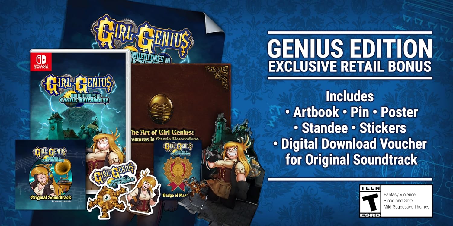 Girl Genius - Adventures In Castle Heterodyne - Genius Edition [Nintendo Switch] Nintendo Switch Video Game PM Studios
