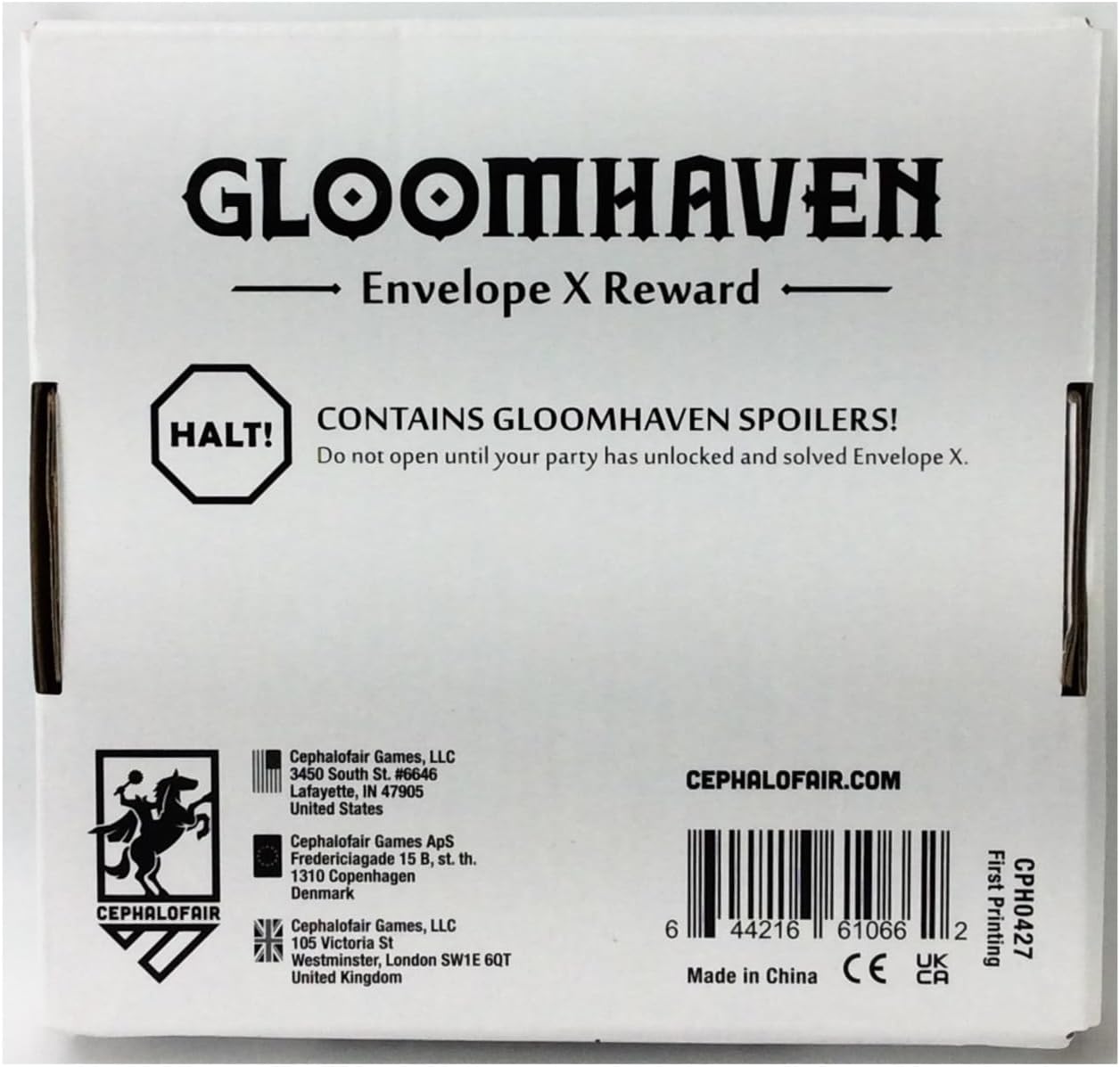 Gloom Haven Envelope X Reward - First Edition [Board Games, 1 Player] Board Game Cephalofair Games   