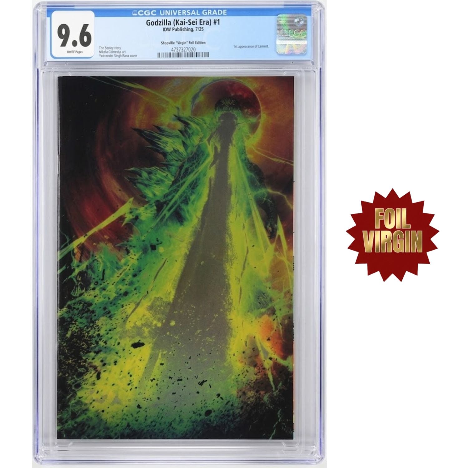 Godzilla Kai-Sei Era: #1 [UltraRaw26 CGC 9.6 Shopville Foil Virgin] 2025 Comics IDW Publishing
