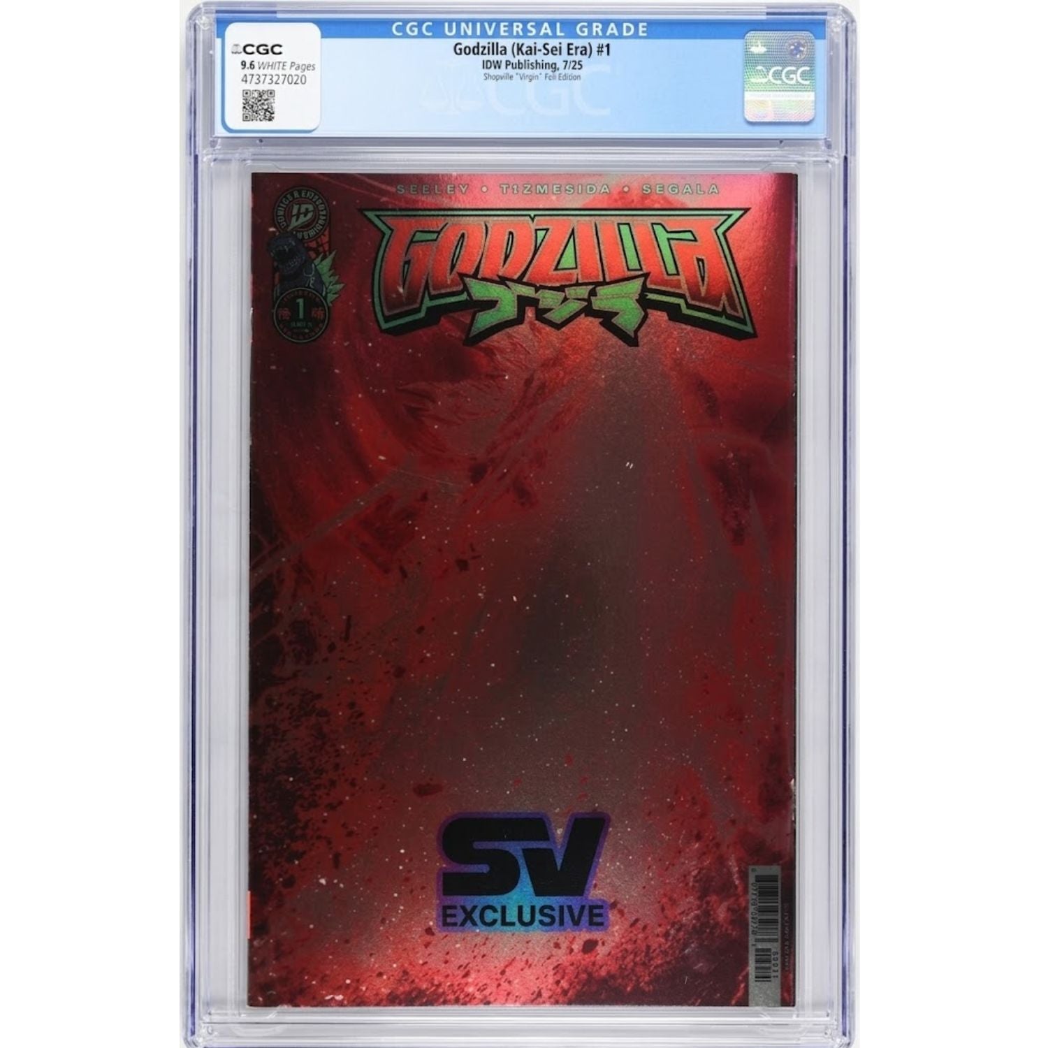 Godzilla Kai-Sei Era: #1 [UltraRaw26 CGC 9.6 Shopville Foil Virgin] 2025 Comics IDW Publishing