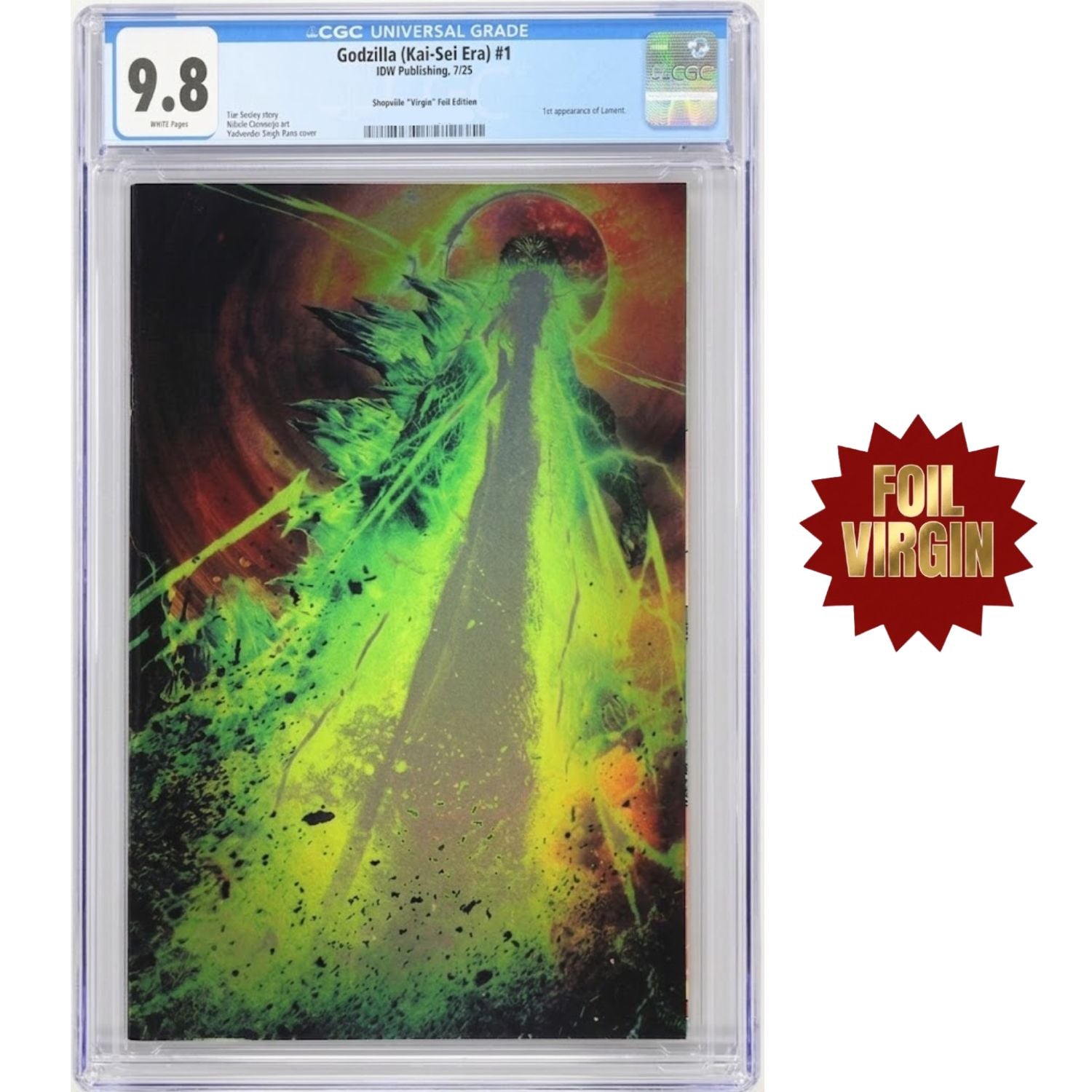Godzilla Kai-Sei Era: #1 [UltraRaw26 CGC 9.8 Shopville Virgin Foil CVR] 2025 Comics IDW Publishing