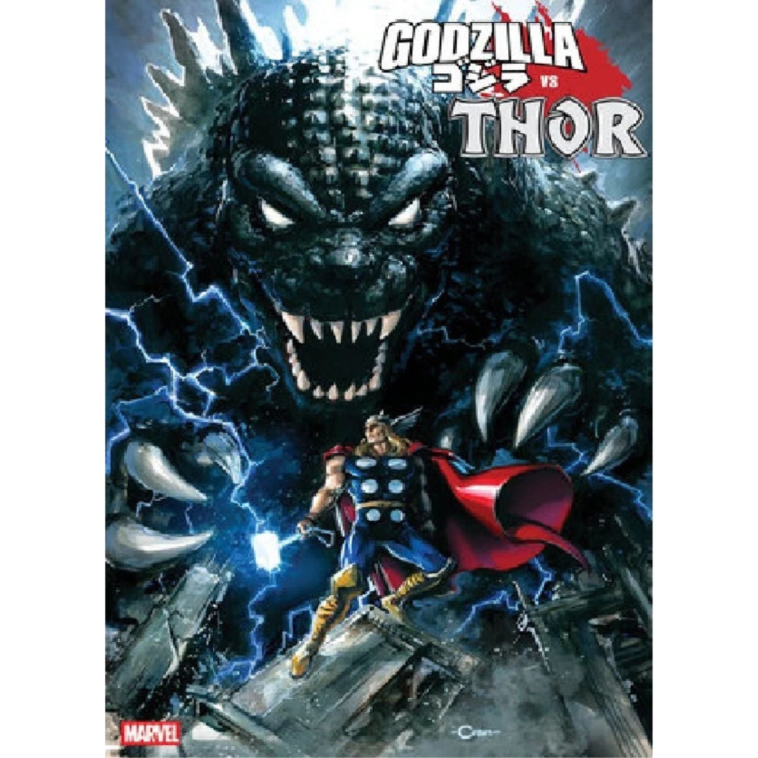 Godzilla VS Thor: #1 [Clayton Crane RI - 1:25] 2025 Comics DC Comics