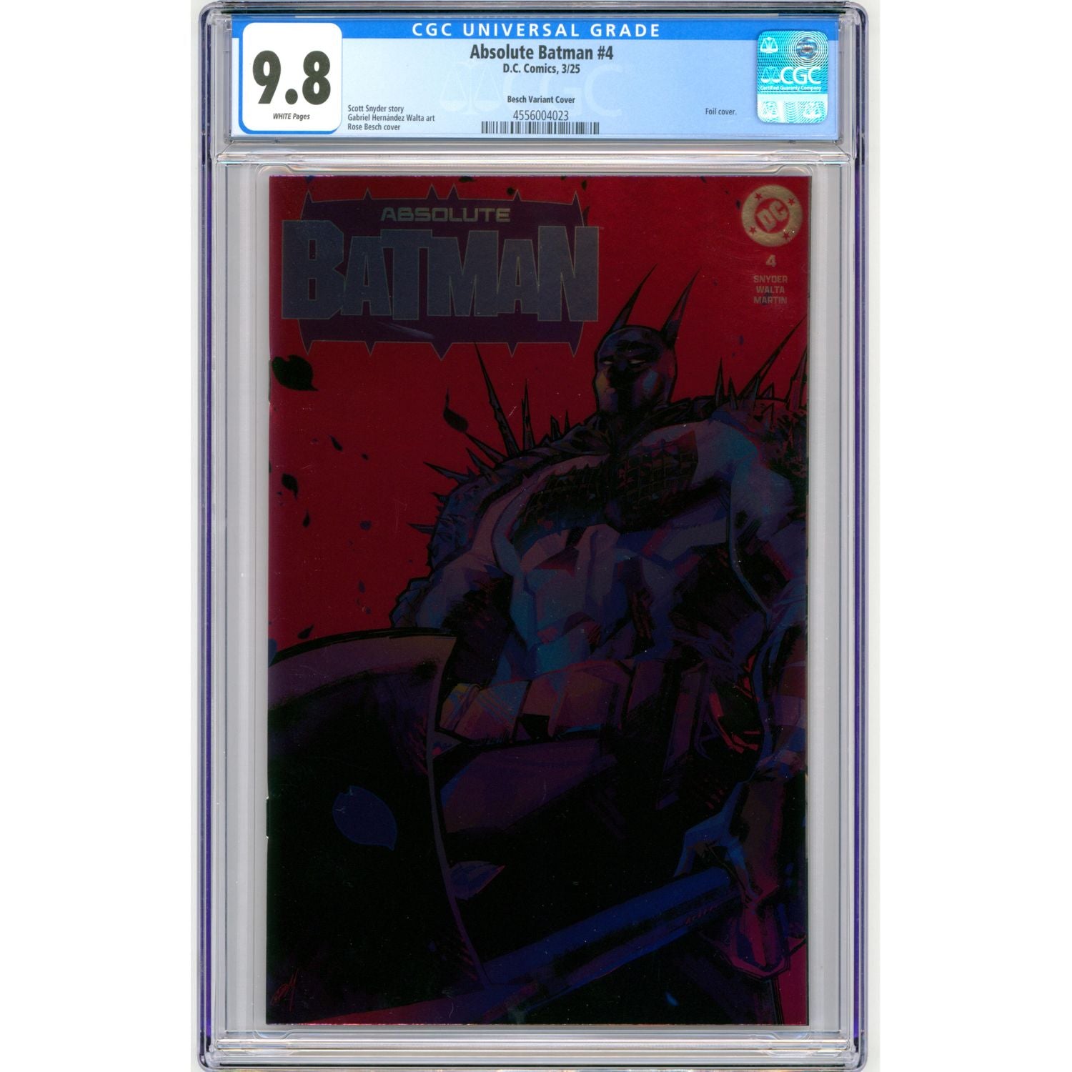 Absolute Batman: #4 [Rose Besch CGC 9.8 Megacon Foil] 2025 Comics DC Comics