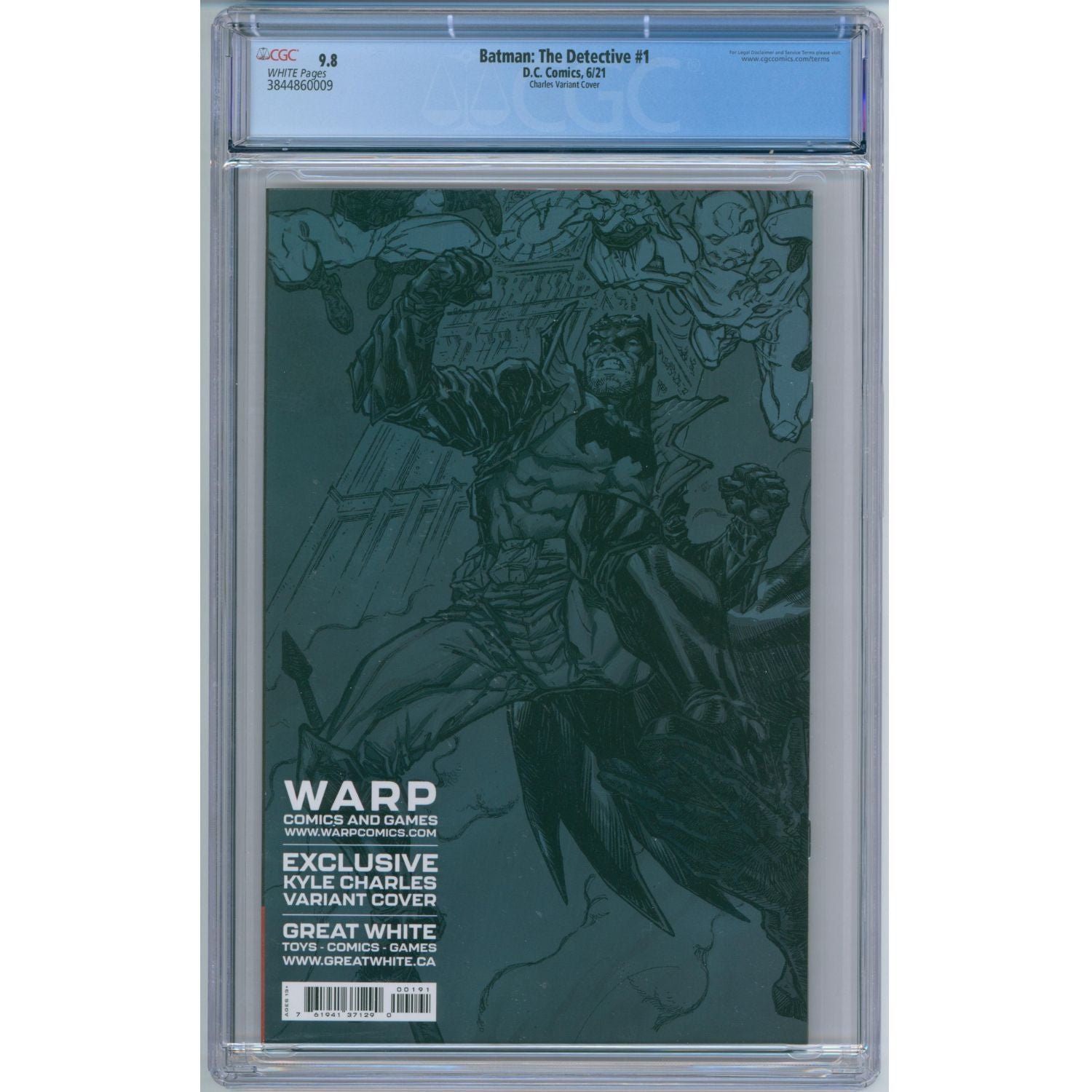 Batman The Detective: #1 [Kyle Charles CGC 9.8 CVR] 2021 Comics DC Comics