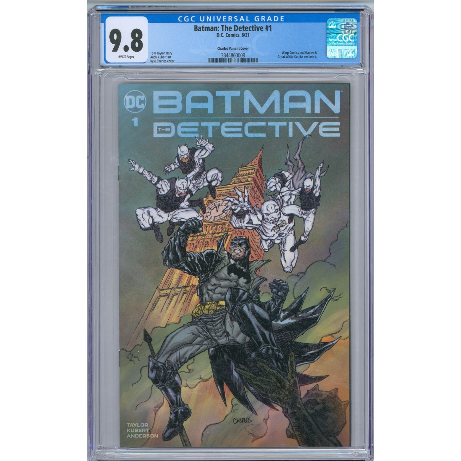 Batman The Detective: #1 [Kyle Charles CGC 9.8 CVR] 2021 Comics DC Comics