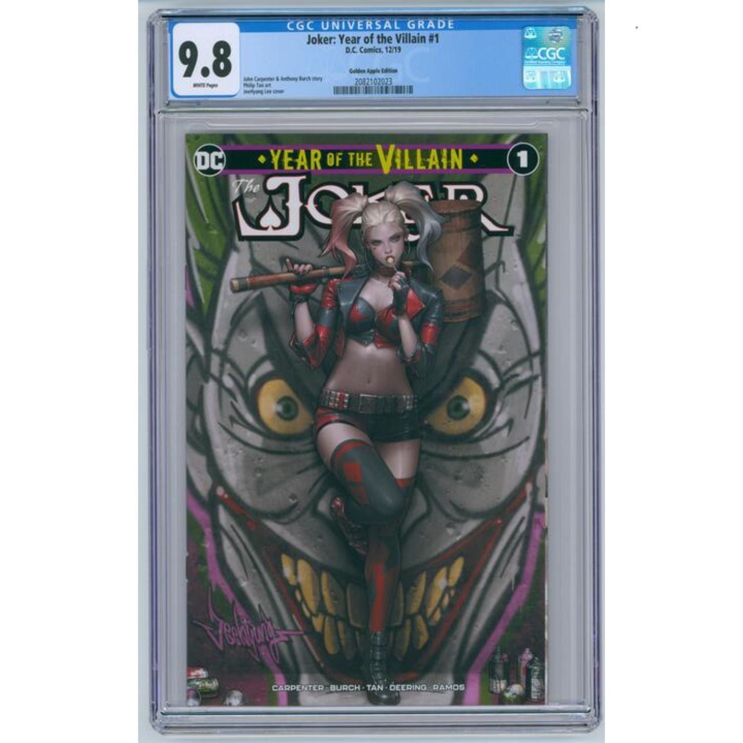 Joker Year of the Villain: #1 [JeeHyung Lee CGC 9.8 Golden Apple] 2019 Comics DC Comics