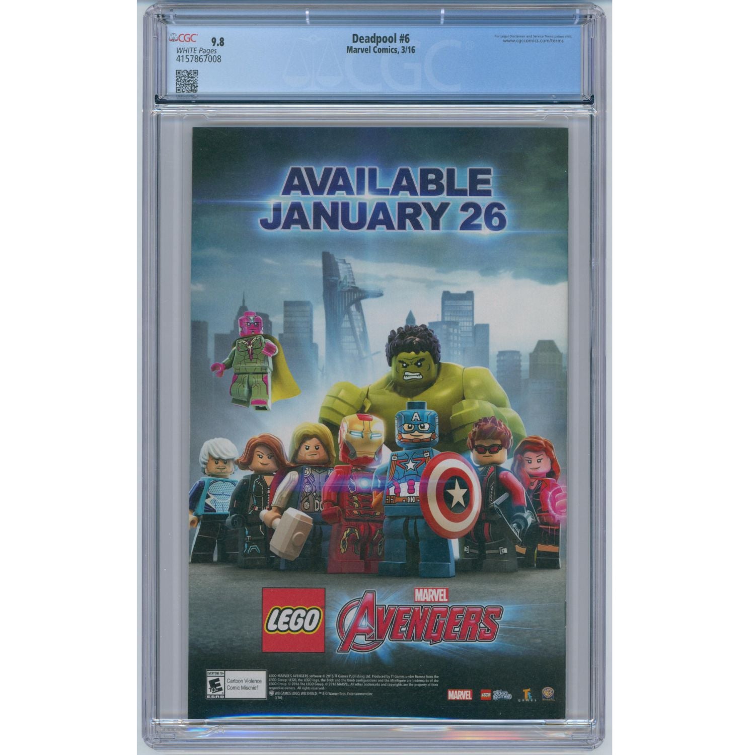Deadpool: #6 [Scott Koblish CGC 9.8 CVR A] 2016 Comics Marvel Comics
