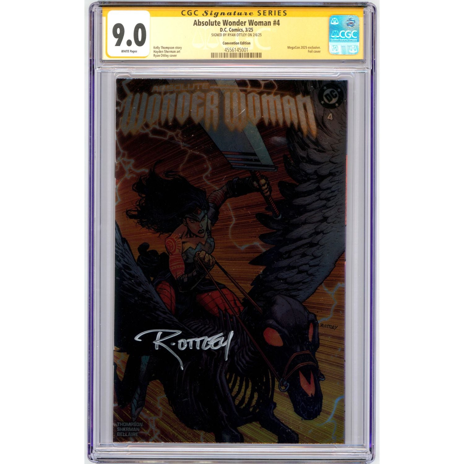 Absolute Wonder Woman: #4 [Ryan Ottley CGC 9.0 Megacon Signature Foil] 2025 Comics DC Comics