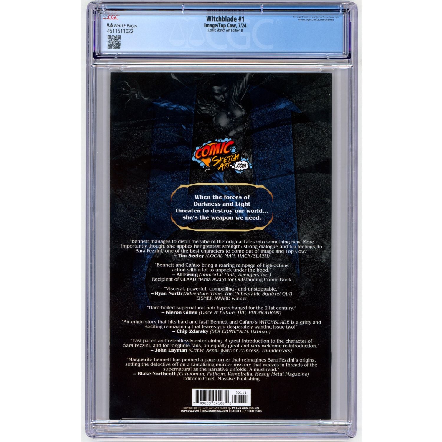 Witchblade: #1 [Frank Cho CGC 9.6 SDCC Comic Sketch Art CVR B] 2024 Comics Image Comics