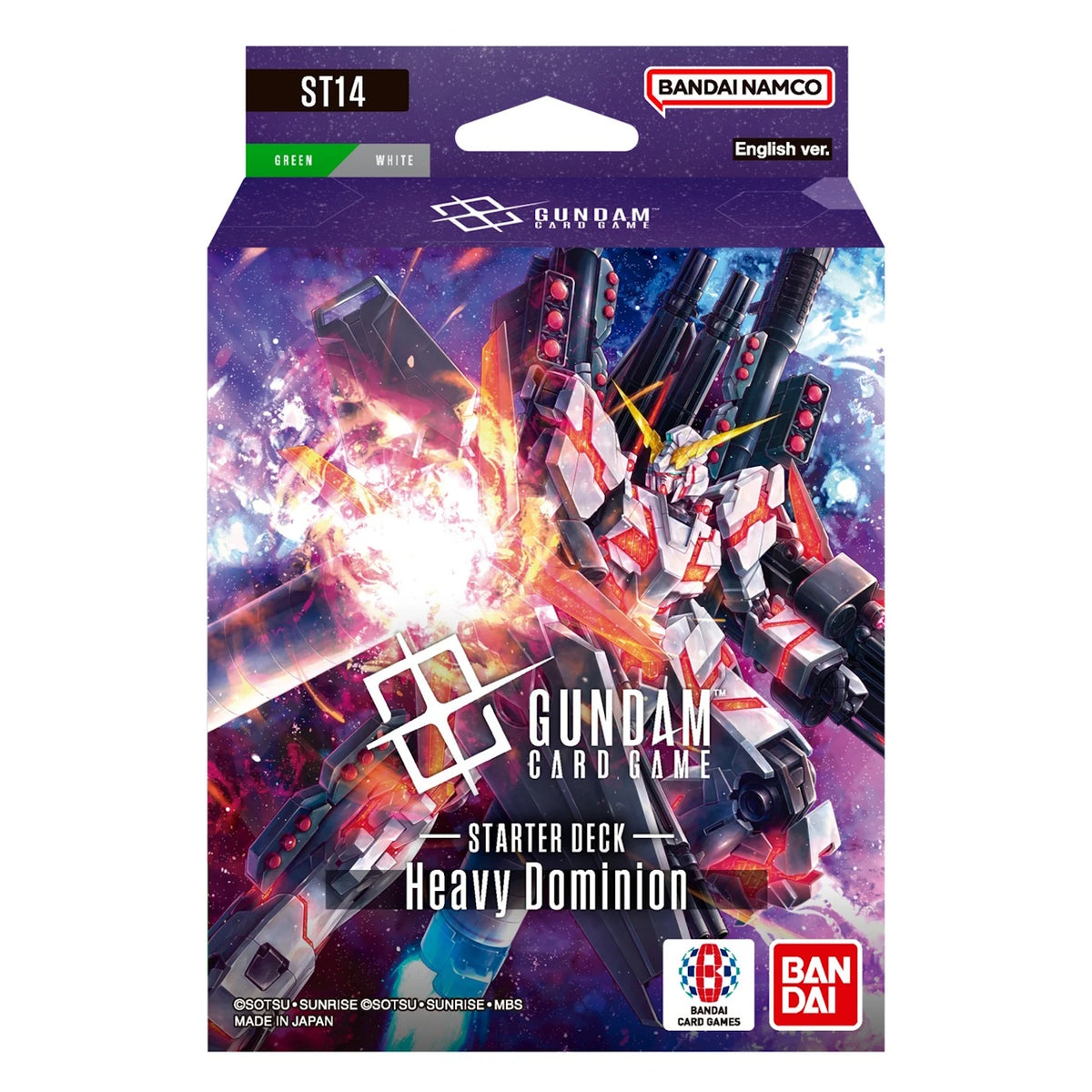 Gundam CG: Starter Deck - Heavy Dominion [ST-14] Card Game Bandai Namco