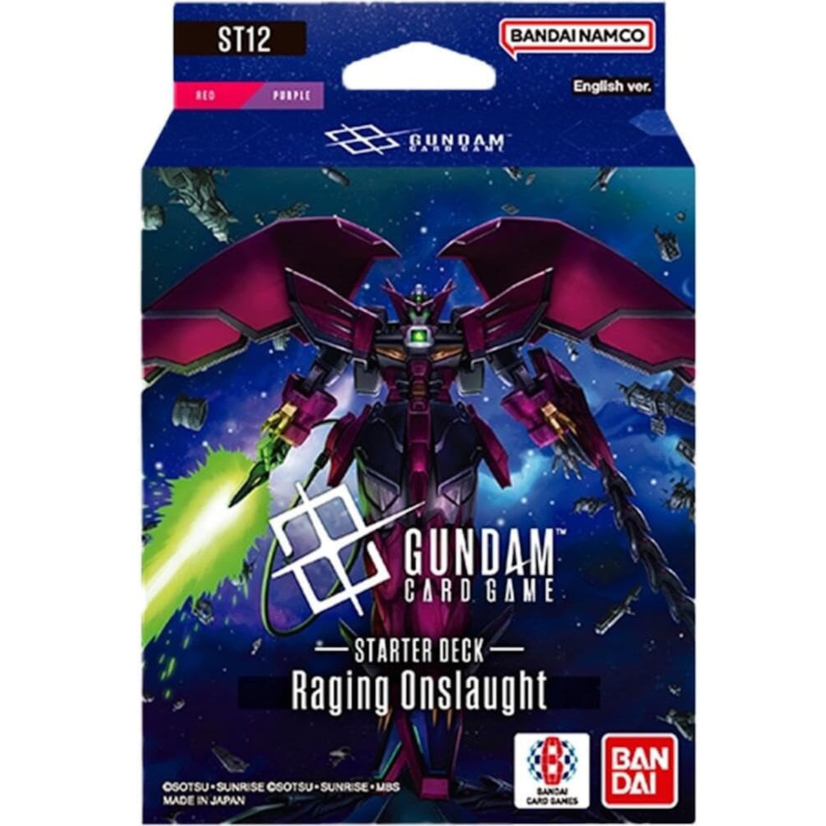 Gundam CG: Starter Deck - Raging Onslaught [ST-12] Card Game Bandai Namco