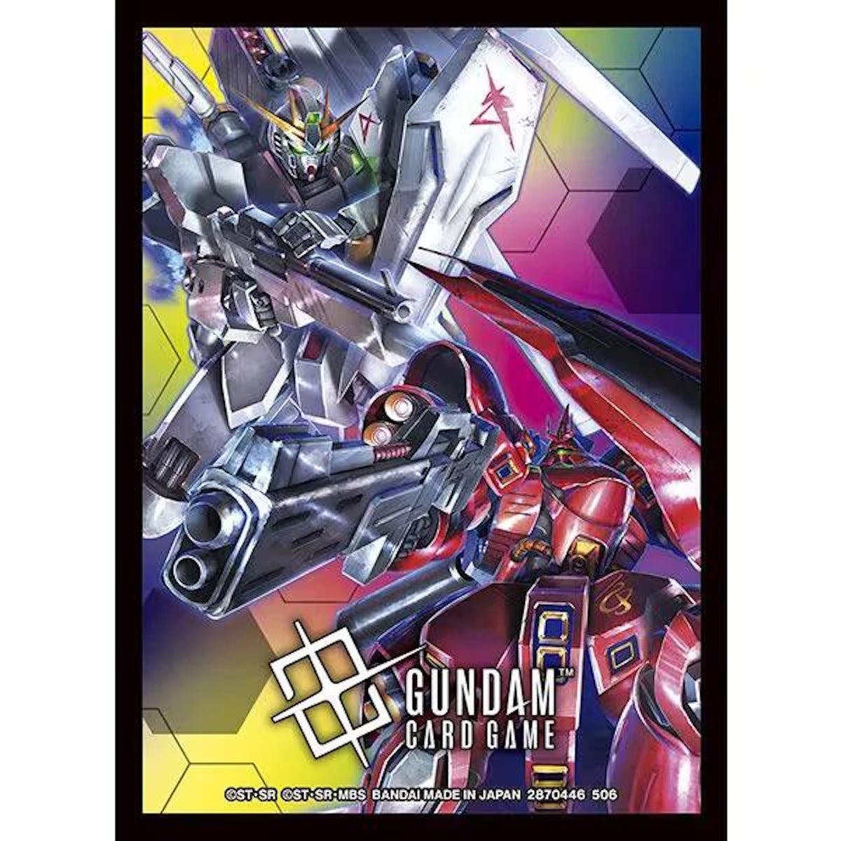 Gundam CG: Official Card Sleeve 02 - Nu Gundam vs Sazabi (70 Count) Card Game Accessories Bandai Namco