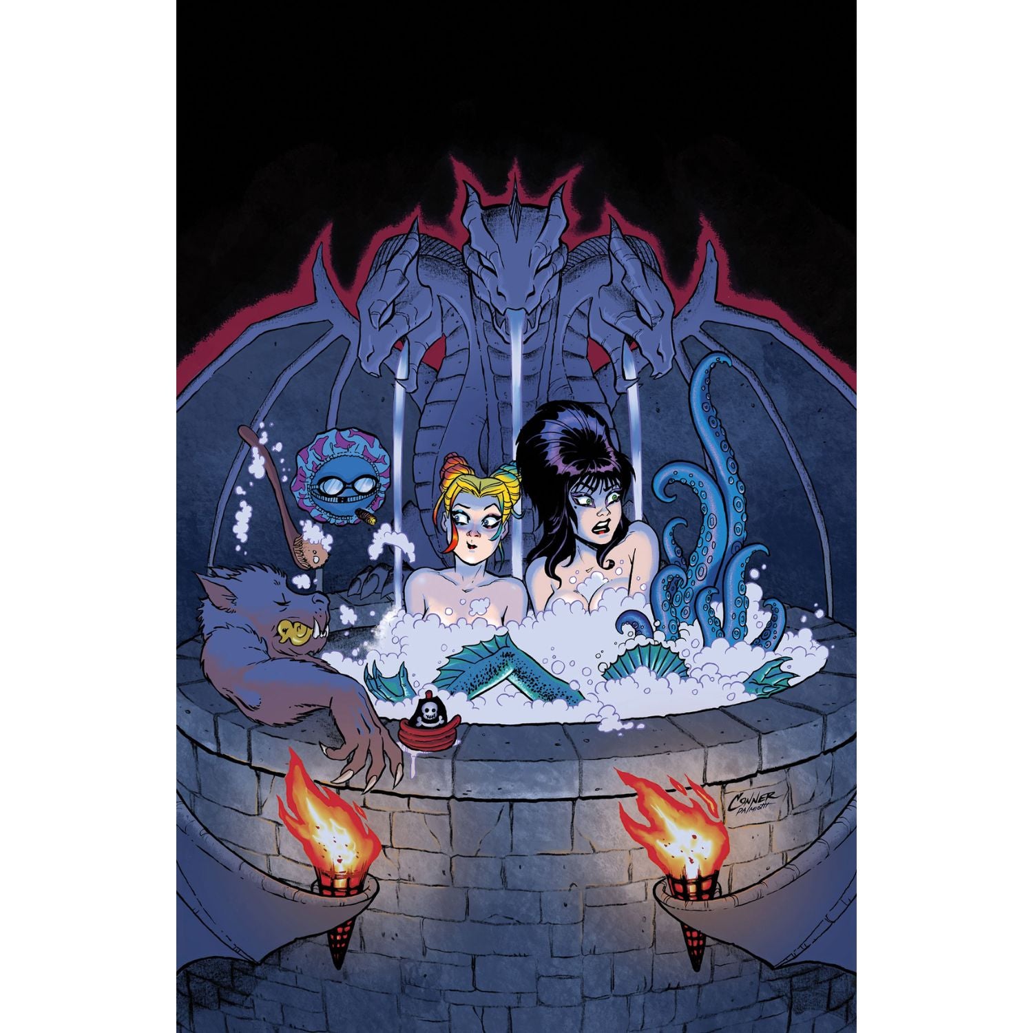 Harley Quinn X Elvira: #4 [Amanda Conner Virgin CVR G] 2025 Comics Dynamite Entertainment