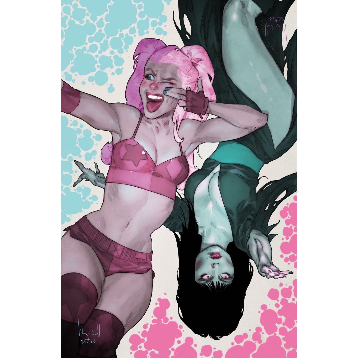 Harley Quinn X Elvira: #4 [Ben Caldwell CVR I - 1:10] 2025 Comics Dynamite Entertainment