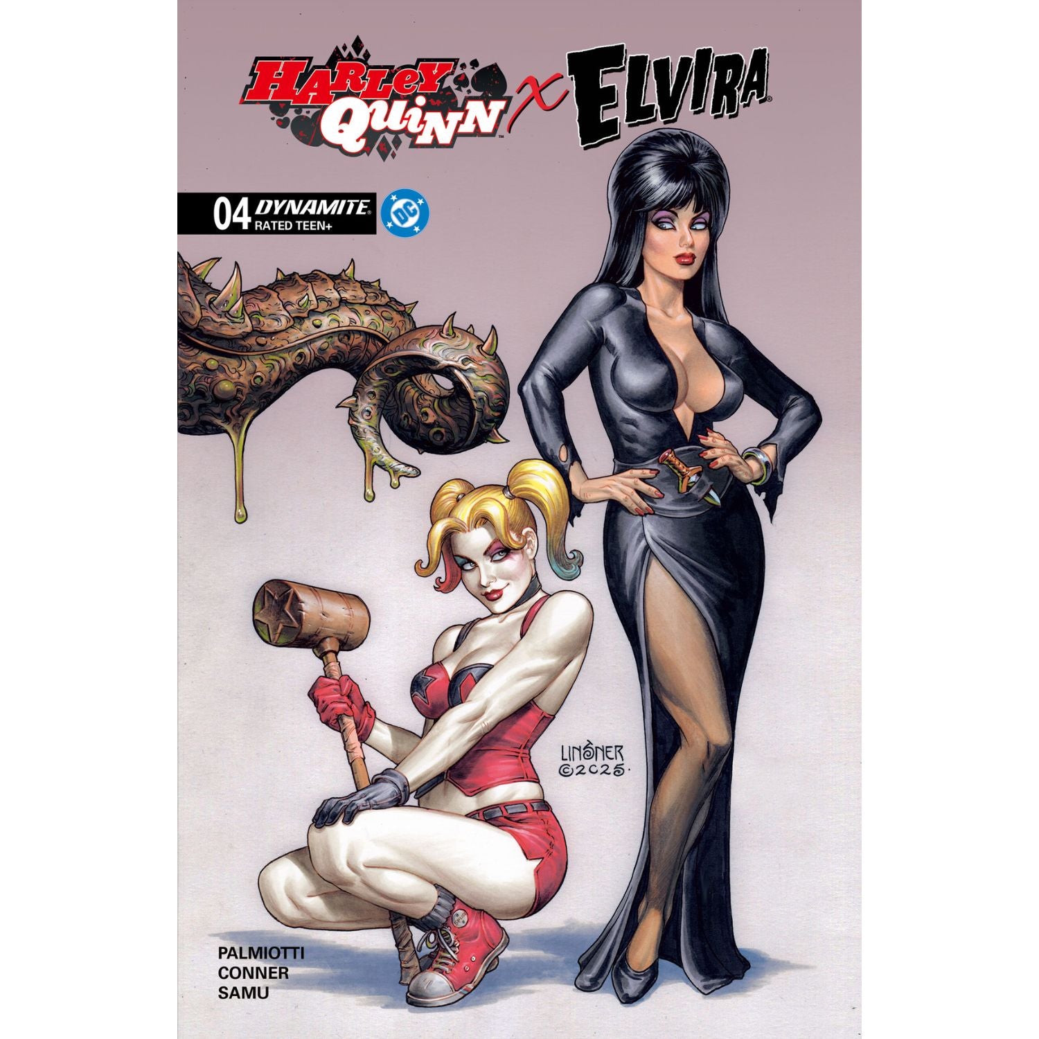 Harley Quinn X Elvira: #4 [Joseph Michael Linsner CVR C] 2025 Comics Dynamite Entertainment