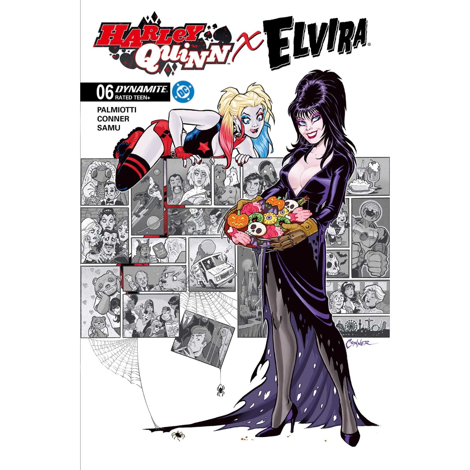 Harley Quinn X Elvira: #6 [Amanda Conner CVR H - 1:10] 2026 Comics Dynamite Entertainment